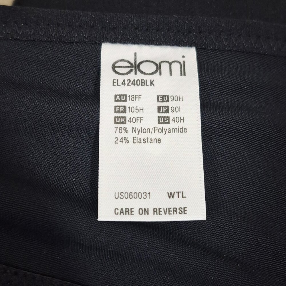 40H US (40FF UK) Elomi EL4240 4240 Bijou Flirt T-Shirt Molded UW Bra Black - Picture 5 of 6